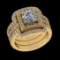 2.61 Ctw VS/SI1 Diamond Prong Set 18k Yellow Gold Engagement Ring (ALL DIAM