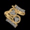 1.14 Ctw VS/SI1 Diamond 10k Yellow Gold Engagement Ring (ALL DIAMOND ARE LA