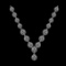 9.64 Ctw SI1/SI2Diamond Prong Set 10k white Gold Necklace (ALL DIAMOND ARE
