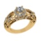 1.45 Ctw VS/SI1 Diamond 14k Yellow Gold Engagement Ring