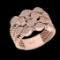 0.32 Ctw VS/SI1 Diamond 10K Rose Gold Groom s Wedding Band Ring