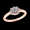 0.33 Ctw VS/SI1 Diamond 10k Rose Gold Engagement Ring (ALL DIAMOND ARE LAB