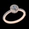 1.21 Ctw VS/SI1 Diamond Prong Set 18k Rose Gold Engagement Ring (ALL DIAMON