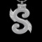 0.70 Ctw VS/SI1 Diamond Prong Set 18K White Gold Letter theme ( S) Necklace