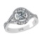 1.40 Ctw VS/SI1 Diamond 14k white Gold Engagement halo Ring (ALL DIAMOND AR