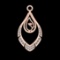 0.21 Ctw VS/SI1 Diamond 10k Rose Gold Pendant (ALL DIAMOND ARE LAB GROWN)
