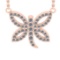 0.63 Ctw SI2/SI1 Diamond Prong Set 14k Rose Gold Pandant (ALL DIAMOND ARE L