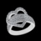 1.39 Ctw VS/SI1 Diamond Prong Set 18k white Gold Engagement Ring (ALL DIAMO