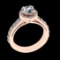 1.96 Ctw VS/SI1 Diamond Prong Set 18k Rose Gold Engagement Ring (ALL DIAMON