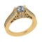 1.55 Ctw VS/SI1 Diamond 14K Yellow Gold Filigree Engagement Ring