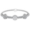 4.16 Ctw SI1/SI2 Diamond 14k white Gold Bracelet (ALL DIAMOND ARE LAB GROWN