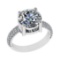 4.30 Ctw SI1/SI2 Diamond 14k white Gold Engagement Ring (ALL DIAMOND ARE LA