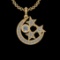 1.31 Ctw VS/SI1 Diamond 10k Yellow Gold Christmas Theme Pandant (ALL DIAMON