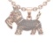 1.38 Ctw VS/SI1 Diamond 10K Rose Gold Necklace (ALL DIAMOND ARE LAB GROWN )