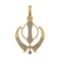 1.47 Ctw SI2/SI1 Diamond Prong Set 14k Yellow Gold Pendant (ALL DIAMOND ARE