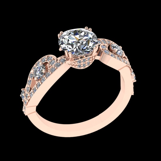 1.89 Ctw SI1/SI2 Diamond 10k Rose Gold Engagement Ring (ALL DIAMOND ARE LAB