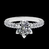 2.17 Ctw VS/SI1 Diamond 10k white Gold Engagement Ring (ALL DIAMOND ARE LAB