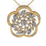 4.15 Ctw VS/SI1 Diamond 14K Yellow Gold Necklace (ALL DIAMOND ARE LAB GROWN