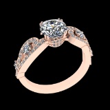 1.89 Ctw SI1/SI2 Diamond 10k Rose Gold Engagement Ring (ALL DIAMOND ARE LAB