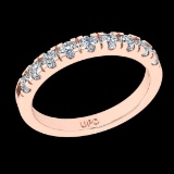 0.50 Ctw VS/SI1 Diamond Prong Set 10K Rose Gold Eternity Band Ring (ALL DIA