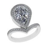 2.63 CtwVS/SI1 Diamond 14K White Gold Engagement Ring
