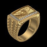 0.44 Ctw VS/SI1 Diamond Prong Set 18k Yellow Gold Engagement Ring (ALL DIAM