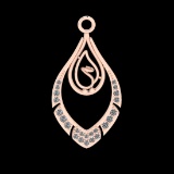 0.21 Ctw VS/SI1 Diamond 10k Rose Gold Pendant (ALL DIAMOND ARE LAB GROWN)