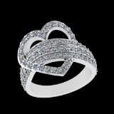 1.39 Ctw VS/SI1 Diamond Prong Set 18k white Gold Engagement Ring (ALL DIAMO