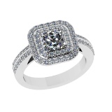 1.70 Ctw VS/SI1 Diamond 14K White Gold Engagement Ring (ALL DIAMOND ARE LAB
