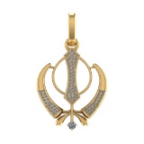 1.47 Ctw SI2/SI1 Diamond Prong Set 14k Yellow Gold Pendant (ALL DIAMOND ARE