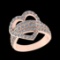 1.39 Ctw VS/SI1 Diamond Prong Set 18k Rose Gold Engagement Ring (ALL DIAMON