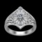 0.67 Ctw VS/SI1 Diamond Prong Set 18k white Gold Engagement Ring (ALL DIAMO