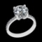 3.13 Ctw SI1/SI2 Diamond 10k white Gold Engagement Ring (ALL DIAMOND ARE LA