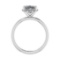 2.59 Ctw VS/SI1 Diamond 14k white Gold Hiden Halo Engagement Ring (ALL DIAM
