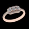 0.75 Ctw SI1/SI2 Diamond 10k Rose Gold Engagement Ring (ALL DIAMOND ARE LAB
