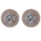 1.40 Ctw VS/SI1 Diamond 14k Rose Gold Stud Earrings (ALL DIAMOND ARE LAB GR