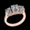 3.93 Ctw VS/SI1 Diamond Prong Set 18k Rose Gold Engagement Ring (ALL DIAMON