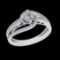 0.86 Ctw SI1/SI2 Diamond 10k white Gold Engagement Ring (ALL DIAMOND ARE LA