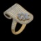 7.54 Ctw VS/SI1 Diamond Prong Set 18k Yellow Gold Engagement Ring (ALL DIAM