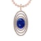 16.06 Ctw VS/SI1 Tanzanite and Diamond 14K Rose Gold Pendant