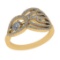0.67 Ctw VS/SI1 Diamond 14K Yellow Gold Vintage Style Engagement Ring