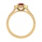 0.92 Ctw VS/SI1 Ruby and Diamond 14k Yellow Gold Engagement Ring (ALL DIAMO