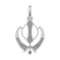1.47 Ctw SI2/SI1 Diamond Prong Set 14k white Gold Pendant (ALL DIAMOND ARE
