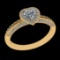 0.88 Ctw VS/SI1 Diamond 10k Yellow Gold Engagement Ring (ALL DIAMOND ARE LA