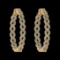 1.88 Ctw VS/SI1 Diamond 14K Yellow Gold Hoop Earrings (ALL DIAMOND ARE LAB