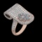 7.54 Ctw VS/SI1 Diamond Prong Set 18k Rose Gold Engagement Ring (ALL DIAMON
