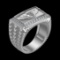 0.44 Ctw VS/SI1 Diamond Prong Set 18k white Gold Engagement Ring (ALL DIAMO