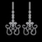 1.52 Ctw VS/SI1 Diamond 10K White Gold Dangling Earrings