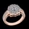 3.29 Ctw VS/SI1 Diamond 10k Rose Gold Engagement Ring (ALL DIAMOND ARE LAB