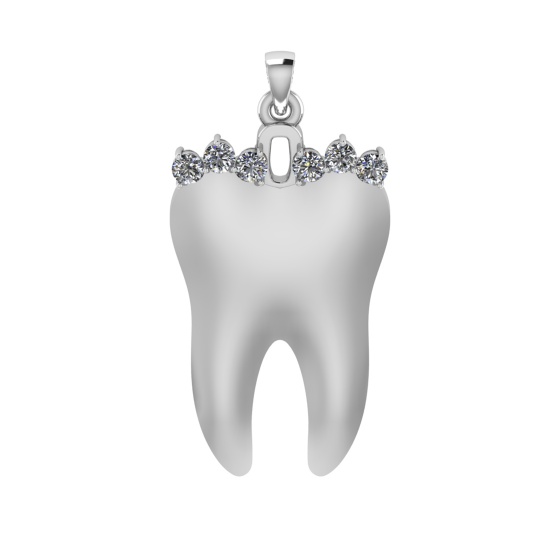 0.66 Ctw VS/SI1 Diamond 14k white Gold Pendant (ALL DIAMOND ARE LAB GROWN )